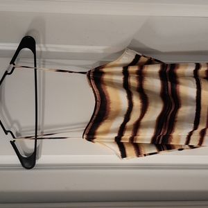 Brown stripe medium dress